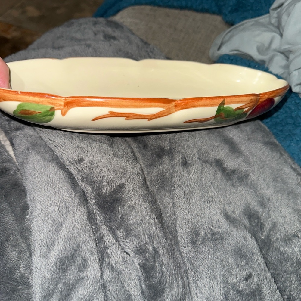 Franciscan Apple Pottery Narrow Oval serving dish / vegetable bowl